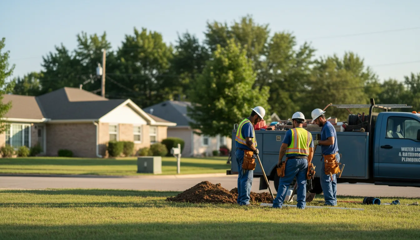 Residential water line and bathroom plumbing service in Cedar Rapids, IA